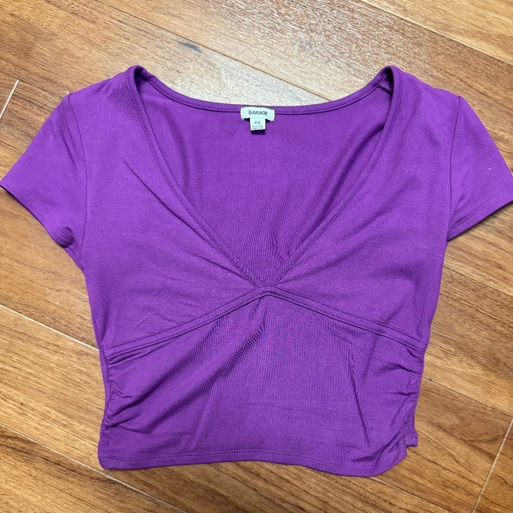 NWOT Garage Purple Cropped T-Shirt